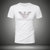 欧洲站美杜莎夏季2020新款潮流牌男士丝光棉烫钻短袖T恤大码体恤4.(3XL 白色)第4张高清大图