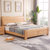 进畅家具 床 实木床进口榉木1.5m双人床1.8米实木床现代简约榉木高箱储物婚床(1.8*2米 床)第3张高清大图