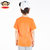 大嘴猴品牌 夏装童装儿童短袖t恤 纯棉上衣短袖 男女童圆领T恤潮(橙色)第2张高清大图