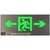 拉丝铝安全出口指示灯牌明暗装消防应急疏散通道嵌入式led标志灯(拉丝铝明装双面)第5张高清大图