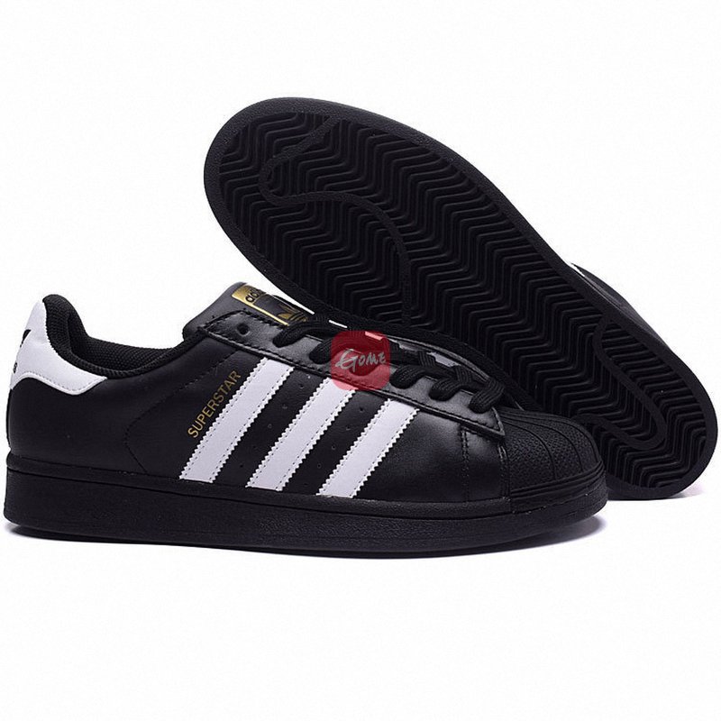 阿迪达斯adidas/三叶草 superstar 经典黑白金标贝壳头男女板鞋休闲鞋