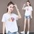 SUNTEK短袖T恤2022新款韩版女装夏季宽松小众短款上衣休闲高腰半袖ins潮(3XL 绿色)第5张高清大图