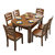 <定制家具>餐桌椅组合现代简约全实木小户型(棕色)第4张高清大图