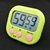 厨房定时器计时器提醒器大声学生倒计时器电子闹钟秒表可爱番茄钟(升级款绿色（开关+磁铁+记忆+电池）)第4张高清大图