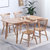 恒兴达 全白橡木餐桌椅组合 北欧小户型家具 可伸缩全实木餐桌 宽均为800mm 高均为750mm(1.0-1.3米-胡桃色 一桌四椅)第5张高清大图