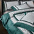 婵思 百支澳棉数码磨毛卡斯特系列四件套 床品套件(卡斯特-绿 200*230cm)第4张高清大图