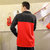 adidas阿迪达斯运动服男装夹克 阿迪2021新款休闲外套时尚舒适防风黑红拼接夹克上衣 TR60J-BR(黑红拼接 S)第3张高清大图