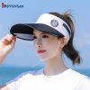 波梵森2021新款防晒帽子夏季空顶帽遮脸遮阳女式太阳帽(白色)