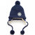 牛奶朋友冬季宝宝时尚护耳男女儿童毛线帽纯色绒布帽子围巾2件套(藏青色（单帽） 均码（42-50cm）)第2张高清大图