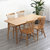 TIMI 天米 北欧实木餐桌椅 全白橡木餐桌椅组合 白橡木一桌四椅 家用饭桌组合(原木色 1.4米餐桌+4把椅子)第4张高清大图