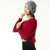 东大门女式新款时尚都市性感短款镂空长袖纯色毛衣百搭针织衫(红色 均码)第2张高清大图