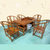 红木家具红木功夫茶桌实木喝茶桌长方形一桌五椅集一美非洲黄花梨木第5张高清大图