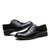 爱步男鞋新款商务休闲皮鞋系带舒适耐磨 630168(黑色 43)第4张高清大图