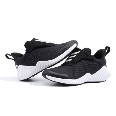 Adidas/阿迪达斯童鞋2018新款黑色中大童跑步鞋男童户外运动鞋迷彩训练鞋AH2627 AH2629(10K/28码/参考脚长165mm AH2627黑色)