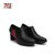 马内尔专柜同款秋季女鞋潮流拼色商务休闲粗跟高跟真皮单鞋G95381(黑/红色 37)第3张高清大图
