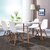 SKYMI现代简约餐桌椅 北欧餐桌 小户型餐桌椅组合 家用饭桌 商用洽谈桌椅(白色伊姆斯 1.2米餐桌 4把彩色椅(颜色备注))第3张高清大图