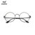 明视 复古圆大框金属眼镜架 时尚潮款防辐射平光镜可配近视(黑色 单买镜架（定型片）)第3张高清大图