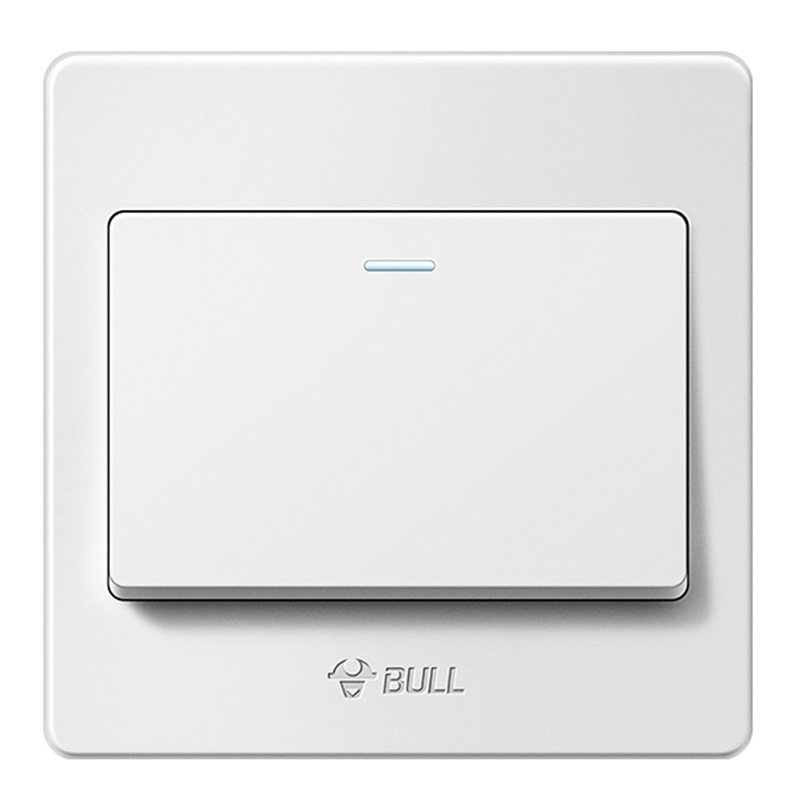 公牛bull开关插座g07系列一开单控开关86型面板g07k111c白色暗装