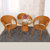 【京好】藤椅子茶几桌子现代简约环保 阳台休闲办公户外家具B79(黄色款式 一桌三椅送坐垫)第3张高清大图