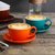 瓷掌柜 300ml欧式陶瓷拉花拿铁咖啡店专用咖啡杯套装简小奢华杯勺kb6(300ml哑光磨绿色套装送勺)第2张高清大图