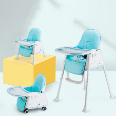 京好 宝宝餐椅餐桌婴儿吃饭椅孩童餐椅便携式可折叠多功能bb学坐椅A89-1(咖色(标配版) 顺丰送货)