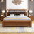 恒兴达 实木床1.8米中式橡胶木色双人床经济型简约现代小户型主卧储物床软靠床(1.5*2米胡桃色 单床)第2张高清大图