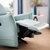 左右科技布单人位小户型沙发现代北欧布艺懒人躺功能单椅DZY5056(单椅电动版 ZY0234015冰川灰 单人位)第3张高清大图