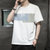 男士短袖T恤夏季韩版潮流半袖上衣服修身休闲百搭打底衫纯棉T(白色 M)第3张高清大图