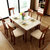 古宜（Guyi） 纯实木餐桌椅组合 北欧现代简约红橡木 一桌四椅饭桌钢化玻璃组合(1.36*0.8米餐桌一桌四椅)第4张高清大图