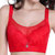 Magifas微商新款 性感内衣女蕾丝抹胸式大码文胸薄款大罩杯女式聚拢胸罩126(红色 100C)第5张高清大图