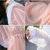 夏季雪纺蕾丝素色防晒袖套手套 简约长款遮阳防紫外线(粉色)第2张高清大图
