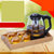 泡茶器茶壶耐热茶壶不锈钢创意保温桶茶叶罐自动咖啡饮料机陶瓷整套普洱茶咖啡壶玻璃(700 加4杯黑把)第5张高清大图