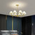 古娜/Gunight 现代简约全铜客厅卧室房间吊灯黄铜材质LED新款轻奢吊灯(6头 单色白光)第4张高清大图