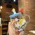 可爱透明玻璃杯子创意鸭子马克杯女夏办公室吸管情侣水杯带盖带把(粉盖款（带盖+金色勺）)第2张高清大图