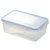 家用带盖透明塑料保鲜碗微波炉饭盒便当盒冰箱食品水果密封收纳盒(长方形中号 默认版本)第5张高清大图