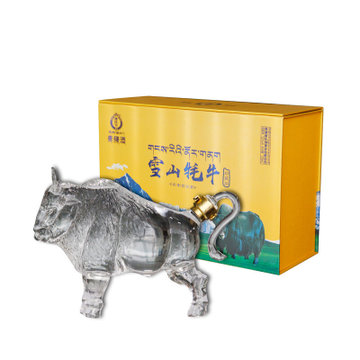 西藏特产 藏佳纯 青稞酒 52度雪山牦牛酒 浓香型 750mL 礼盒装(1 瓶)