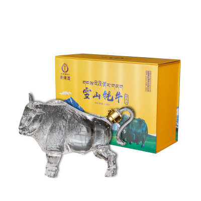 西藏特产 藏佳纯 青稞酒 52度雪山牦牛酒 浓香型 750mL 礼盒装(1 瓶)