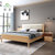 诱居 床 时光极简北欧实木床 原木色橡胶木现代简约软件靠床铺1.8米日式双人1.5m单人床(1.8米 单床)第2张高清大图