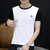 夏季新款男士短袖t恤 中国风修身纯棉学生潮流半袖青年上衣男生(黑色 M)第4张高清大图