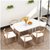 现代简约餐桌餐桌椅组合小户型家用北欧奶茶店咖啡厅长方形4人6人(经济耐用款)第4张高清大图