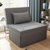古宜 现代简约小户型客厅可折叠沙发床两用单人懒人沙发椅功能躺椅(浅灰色)第2张高清大图