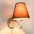 美式复古铁艺壁灯亚麻床头灯卧室客厅书房墙壁灯创意个性酒店房灯(白色灯罩 白色灯体（带光源）)第4张高清大图