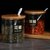 创意玻璃调味瓶调味罐家用味精油盐罐佐料陶瓷调料盒厨房用品(南瓜玻璃 两个+木座（送勺子+标签）)第2张高清大图