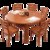 木巴餐桌木质餐桌椅组合可伸缩折叠饭桌圆桌子跳台家用餐桌小户型(CZ154+YZ320(一桌六椅） 默认)第4张高清大图