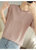蒂克罗姆曲珠条纹半高短袖针织衫(粉色 L)第3张高清大图