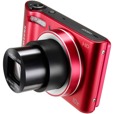 三星（SAMSUNG）WB30F数码相机 红色 10倍长焦 1600万像素 3寸液晶屏 WIFI共享 24MM广角 时尚外观设计