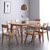 北欧现代白橡木实木原木色餐桌现代简约胡桃色餐桌(原木色 一桌四椅)第2张高清大图