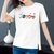 【灵薇雅】夏季韩系100%纯棉动漫卡通印花宽松圆领短袖T恤衫D7257(白色 4XL)第4张高清大图