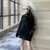 MISS LISA卫衣女加绒加厚宽松韩版小众长袖上衣 j6214加绒和春秋款(黑色 L)第4张高清大图