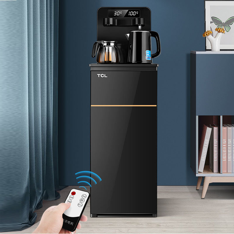 tcl饮水机下置水桶家用立式智能多功能移动茶吧机tyldr1721w黑色豪华